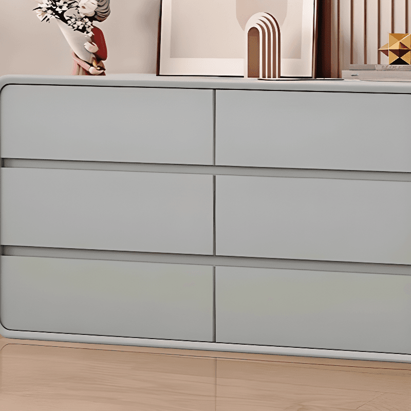 Art Deco Horizontal Console Dresser in Natural Wood with 6/8 Drawers thumbnail 7