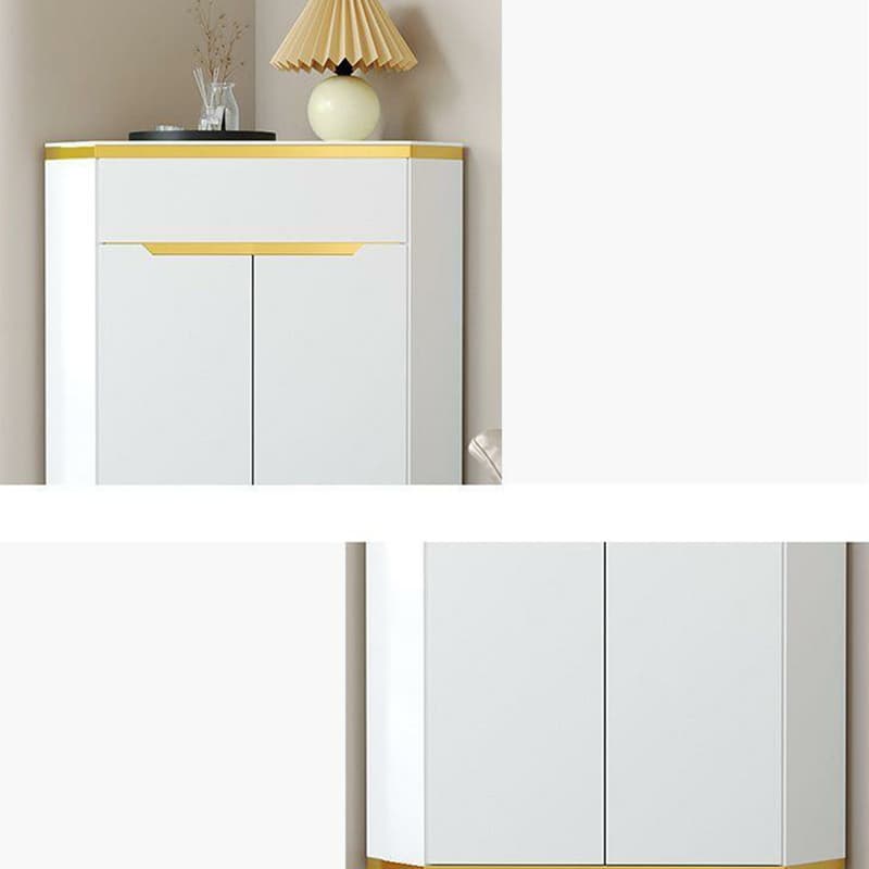 Glam Gold Corner Cabinet with Drawers and Cabinet Included- Scratch resistant & Soft-Close Doors thumbnail 11