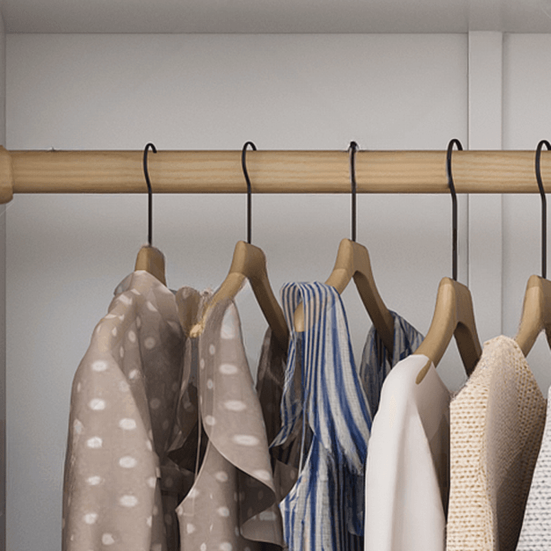 White Minimalist Manufactured Wood Wardrobe Closet with 3-Drawer, Soft Close Door, Interior Shelves, and Clothing Rod thumbnail 5