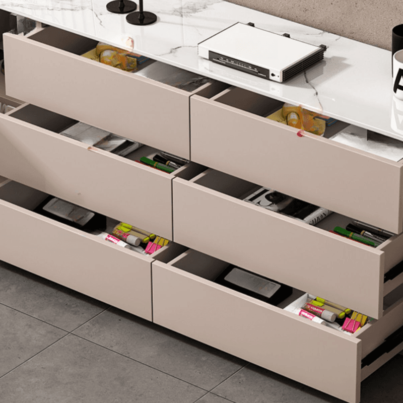 2-Door & 6 Drawers Rectangular TV Stand with Changeable Shelf for Sitting Room, 3 Tiers thumbnail 11