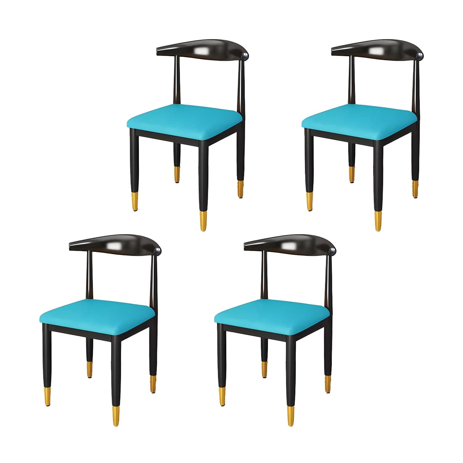 Indoor Open Back Dining Chair Industrial Upholstered Armless Chair thumbnail 3