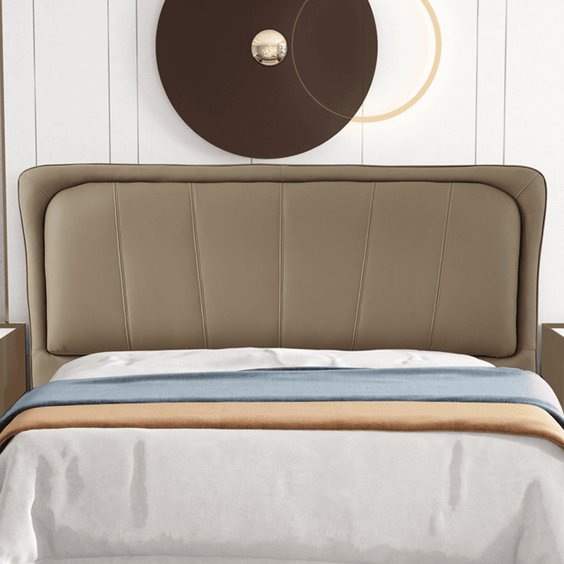 Free-standing Standard Standard（36-55“） Rectangle Full(54"W x 75"L) Panel Headboard With Legs, Sponge Filing and Wood Frame thumbnail 8