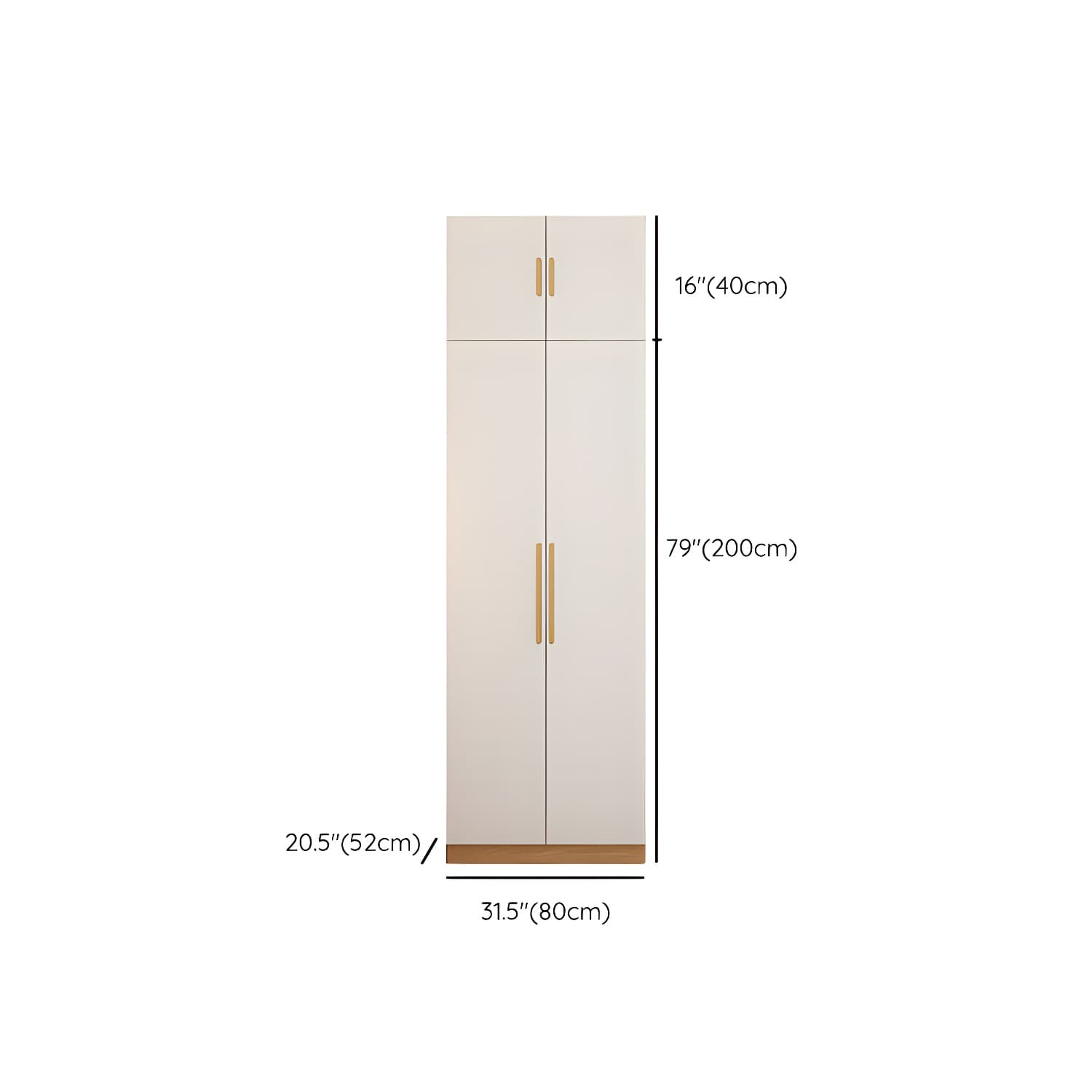 Contemporary Style Wardrobe Wooden Bedroom Closet with Hinged Door thumbnail 26