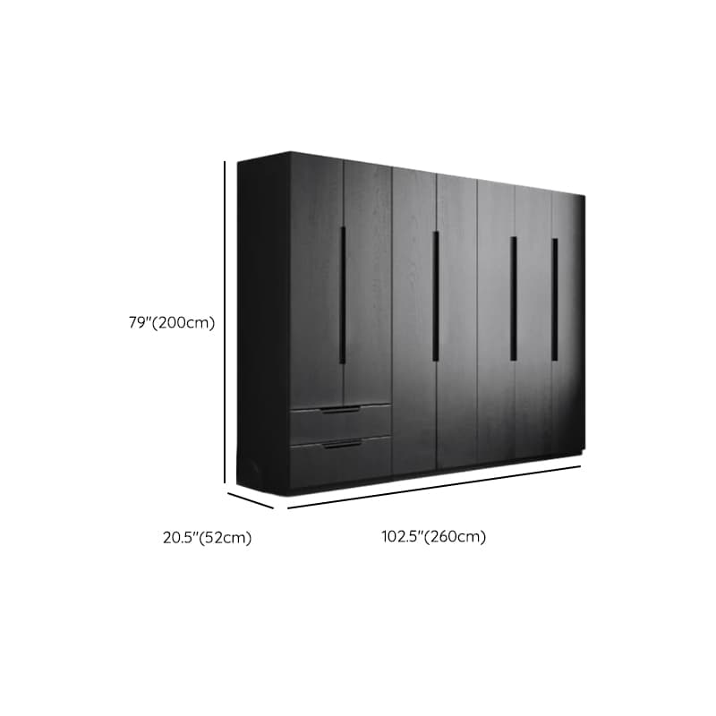 Ink Trendy Timber Wardrobe Armoire with Soft Close Drawer and Door, Interior Shelves, Clothing Rod thumbnail 21
