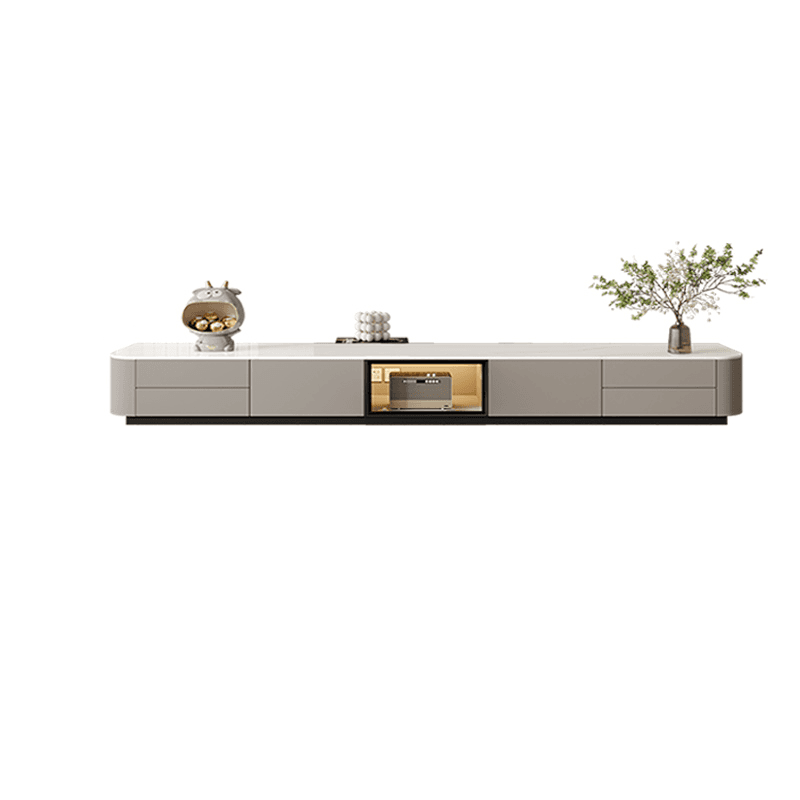 Rectangle Parlor TV Stand with Light and Gate Door thumbnail 5