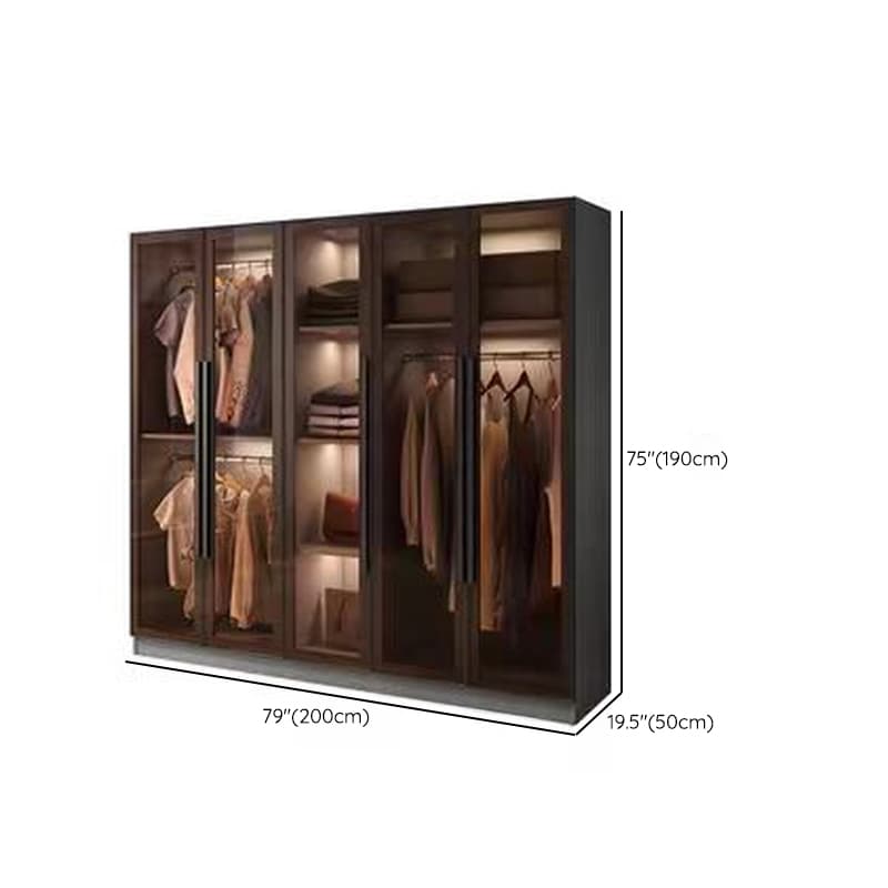Ink Casual Lumber Wardrobe with Soft Close Door, Interior Shelves, and Hanging Rod thumbnail 17