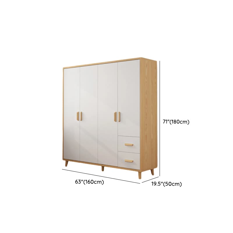 Natural Finish Self-supporting 2-Drawer Wardrobe in Solid and Manufactured Wood thumbnail 16