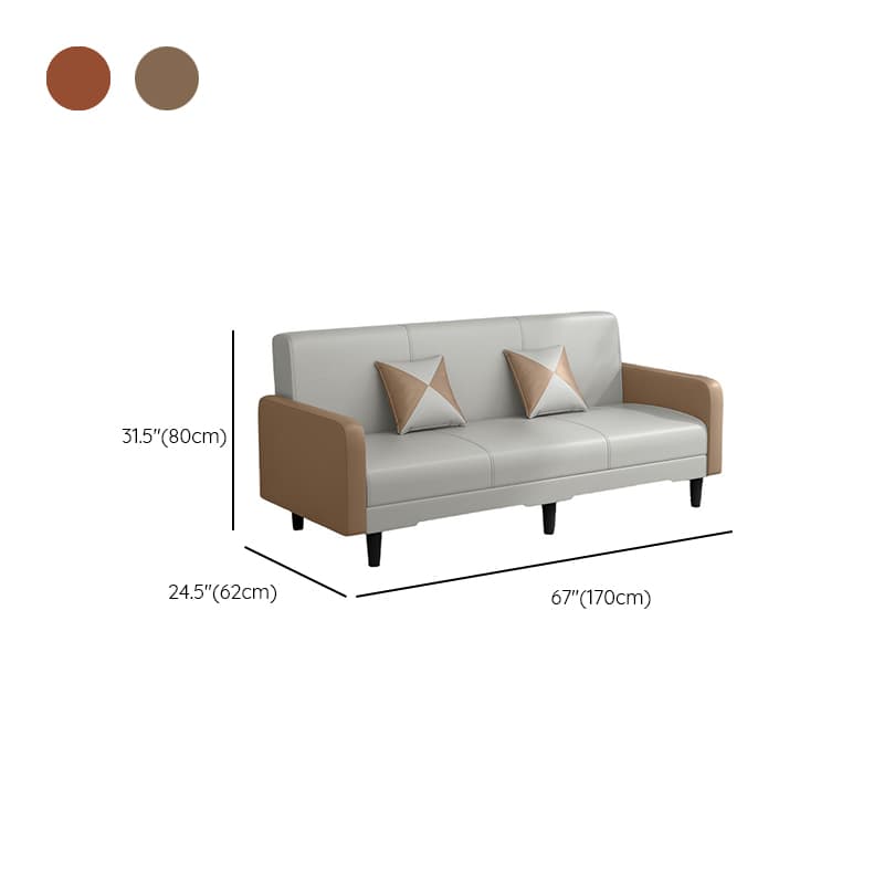 Drawing Room Gray/Light Brown/Off-White Standard Sofa with Armrest thumbnail 14