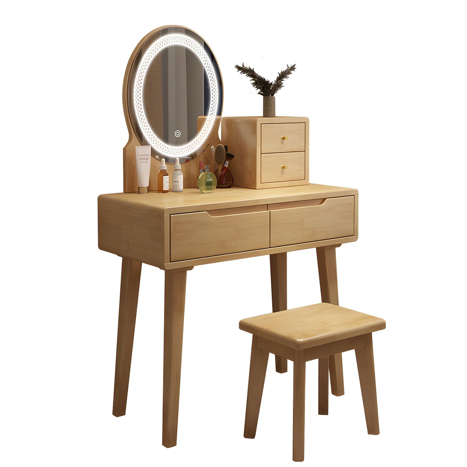 Traditions Make-up Vanity Solid Wood Bedroom With Drawer Dressing Table thumbnail 18