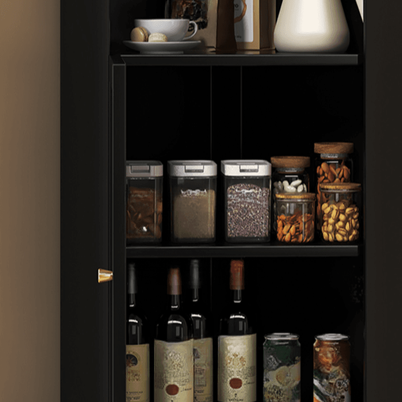 Standalone Corner Beech Midnight Black/Auburn Utility Storage Cabinet with Flexible Shelf, Glazed Door & 2 Cabinets/1 Cabinet thumbnail 12