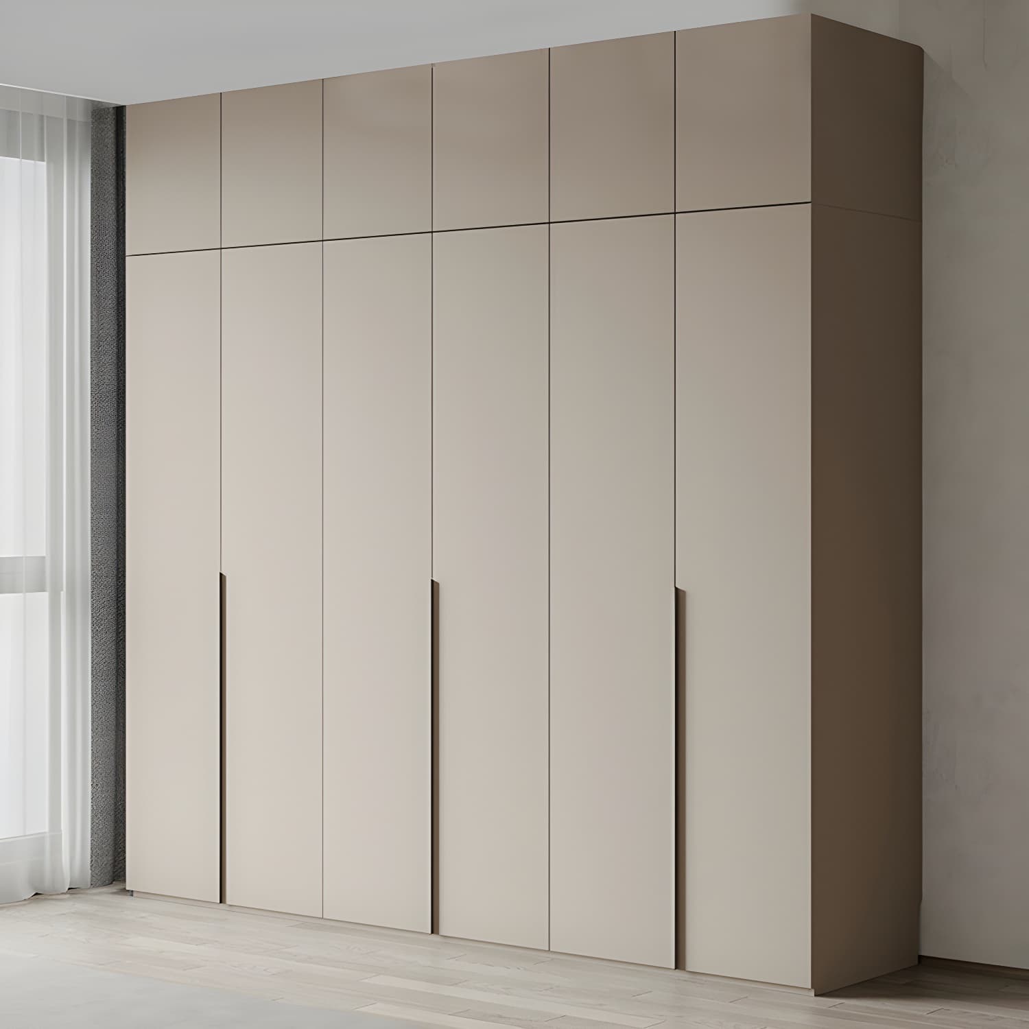 Modern Grey Wood Armoire with Solid Construction and Limited Warranty thumbnail 3