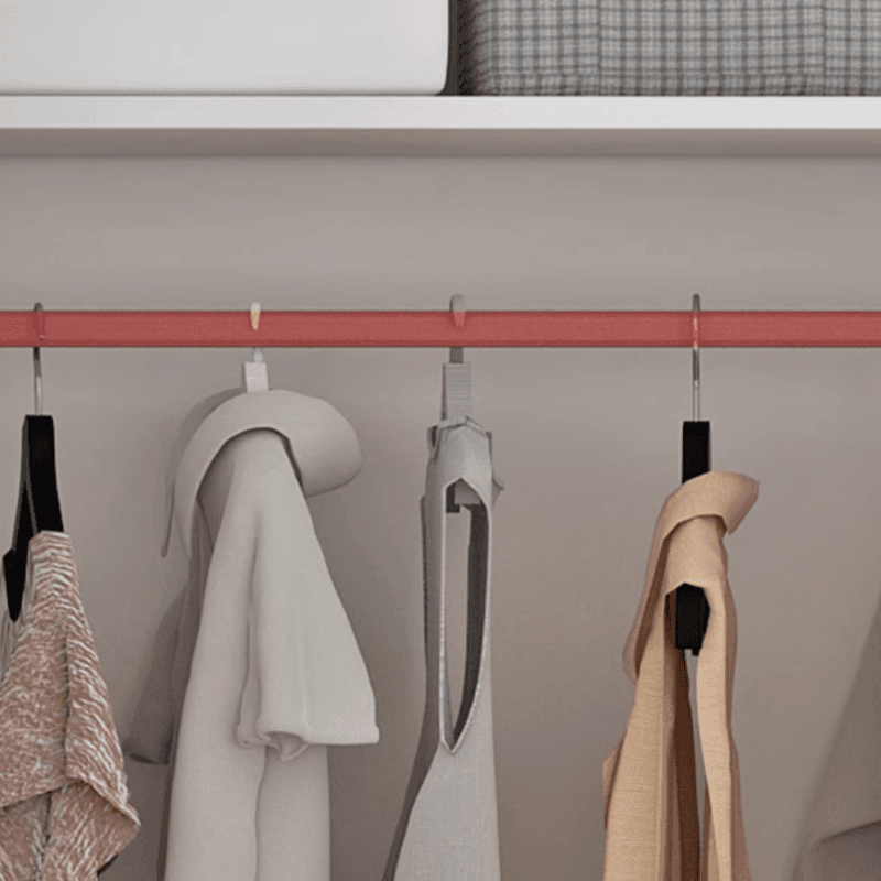 Sleek White Nordic Wooden Detached Almirah with Soft Close Drawers, Doors, and Clothing Rod thumbnail 6