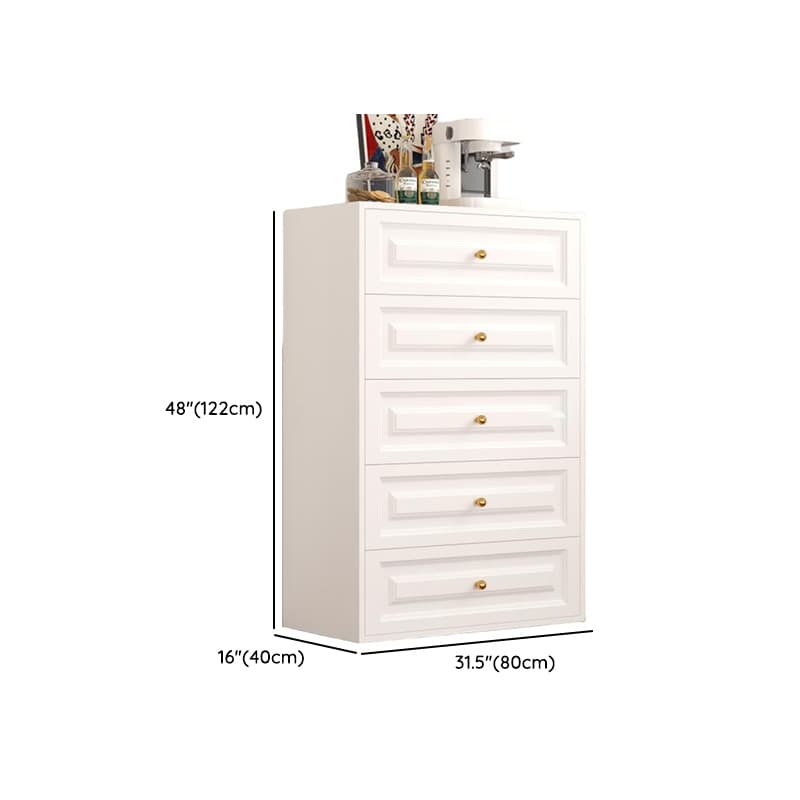 White Simple Iron Lingerie Chest/Bachelor Chest with 5/4/3 Drawers in Vertical/Horizontal Orientation thumbnail 19