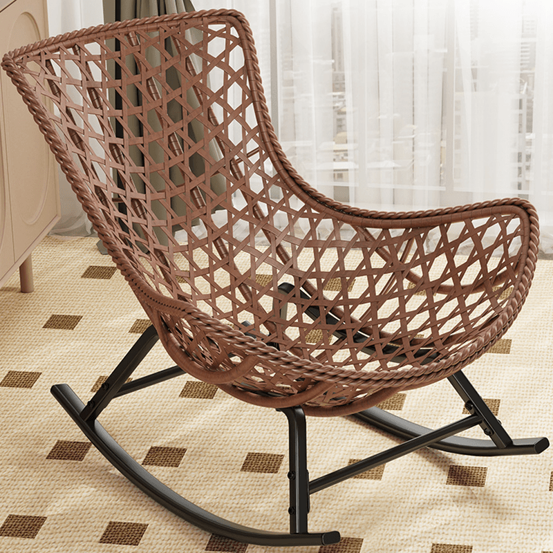 Simple Upholstered Rocking Seat with Scratch-tolerant Padded Design and Ottoman thumbnail 10