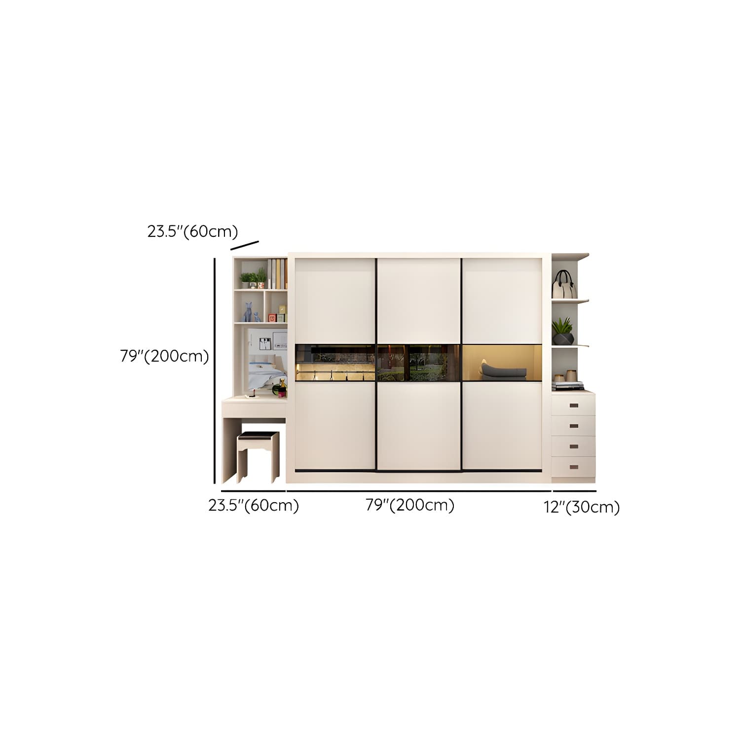 Contemporary Home Engineered Wood Wardrobe Freestanding Wardrobe Closet thumbnail 20