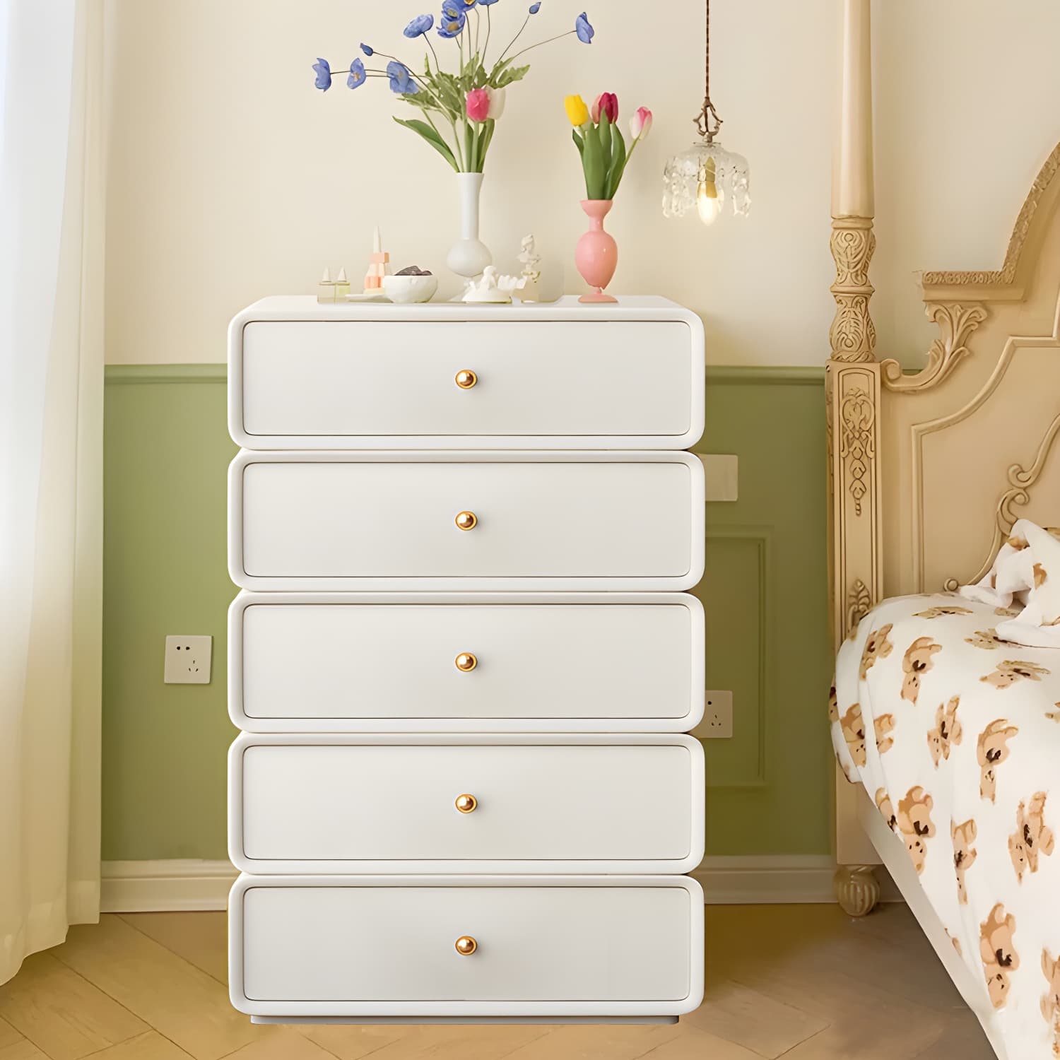 Modern Light Wood Dressers with Solid Wood Construction and Soft-Close Drawers thumbnail 14
