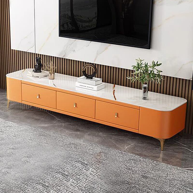 Luxurious Rectangular Glass TV Stand with Storage Drawers, 11.8"W x 15.4"H thumbnail 8