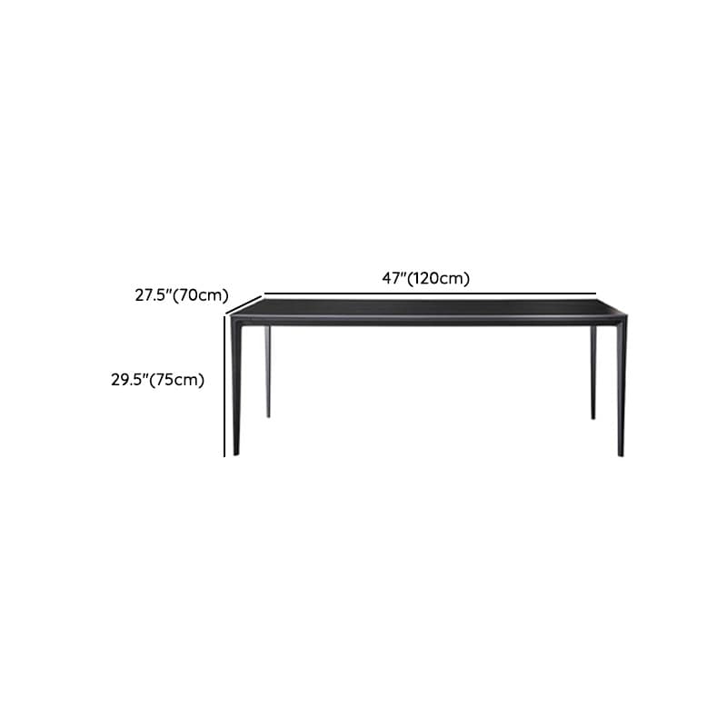 Elegant Industrial Style Dining Set in Black - 7 Piece with Metal Material thumbnail 9