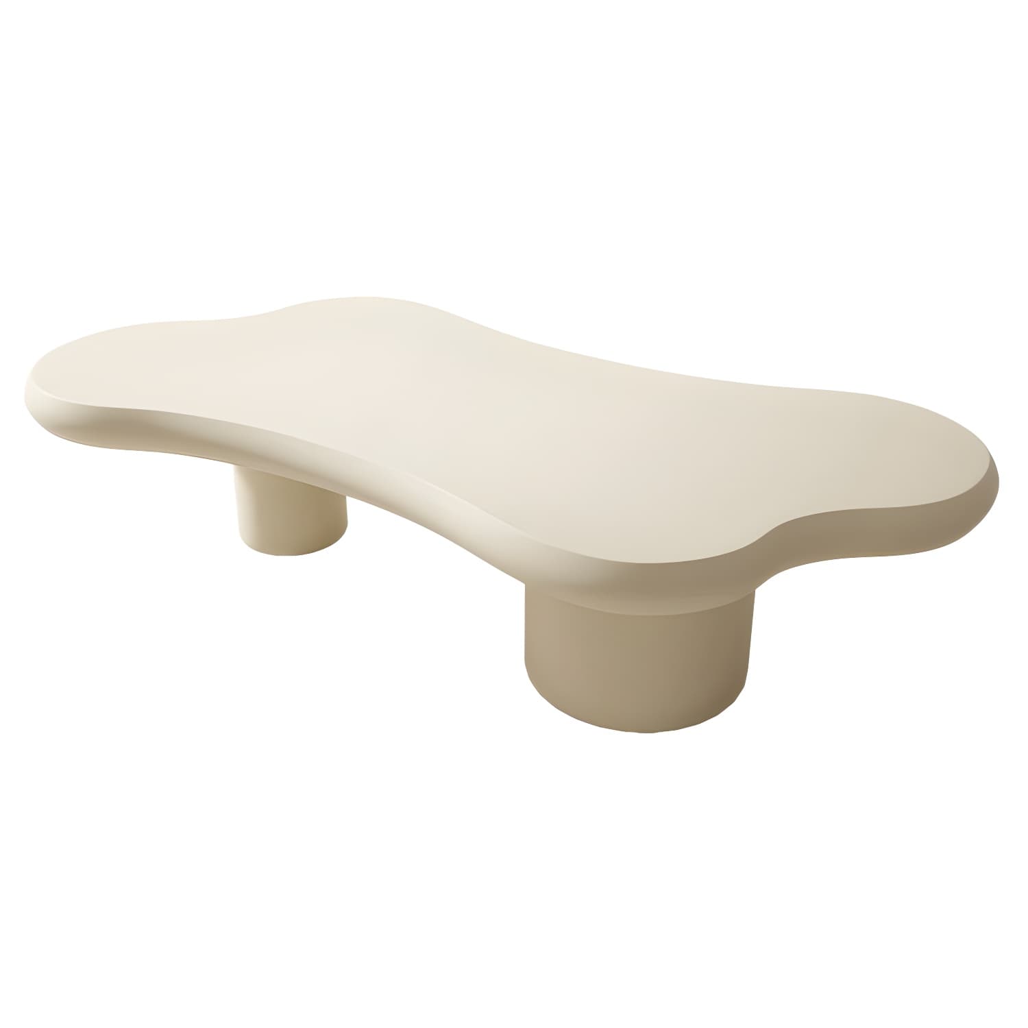 Cloud Shape Coffee Cocktail Table in Solid Wood Modern Style thumbnail 1