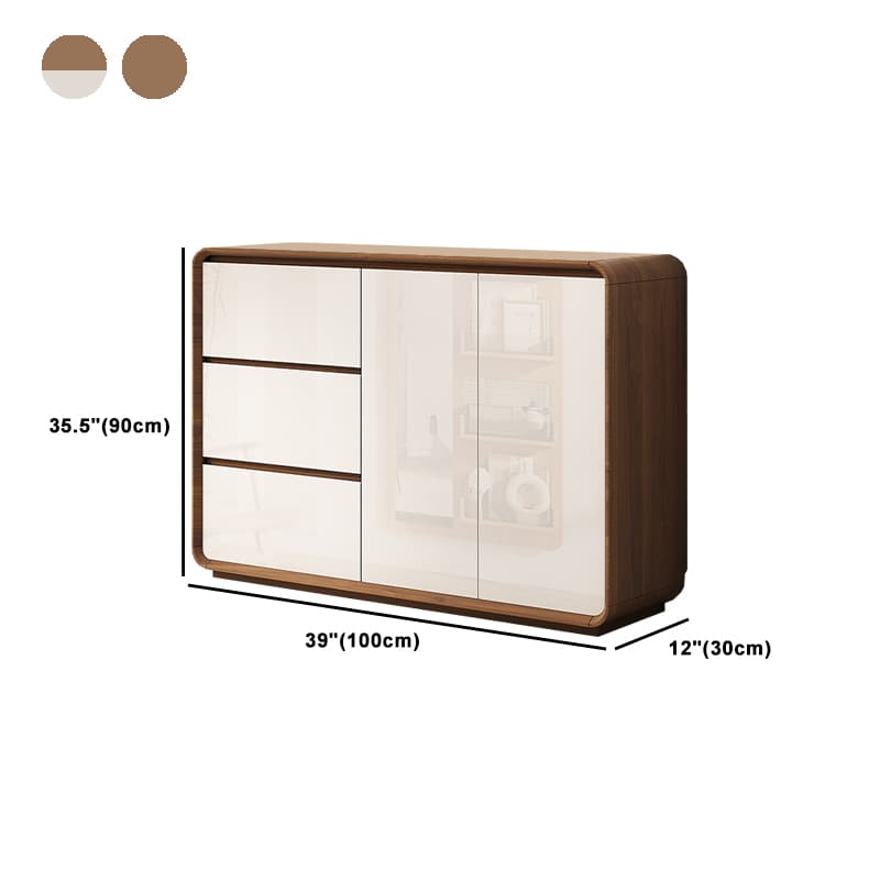 3 Drawers & 2 Doors/3 Doors/1 Door & Two Internal Shelves/Four Internal Shelves Simple Narrow/Standard Flooring Sideboard with Compartment - image 9