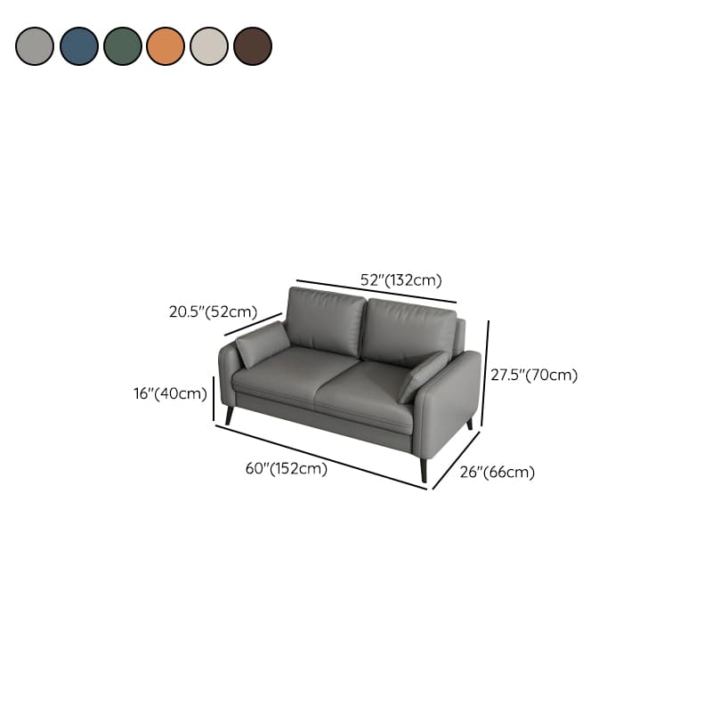 Modern Solid Color Loveseat with Square Arm and Wide Pillow Back for Living Spaces thumbnail 23