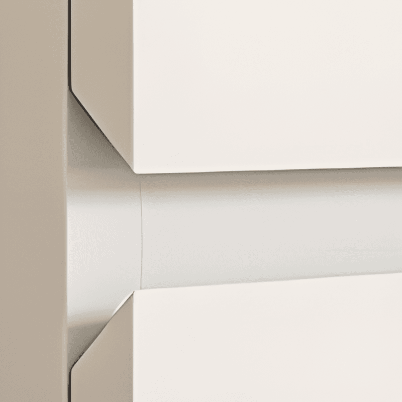 White Contemporary Alloy Cabinet Armoire with 3/6/9 Drawers, Flexible Shelf, and Hanging Rod thumbnail 3