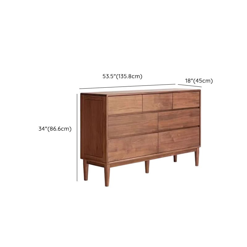 Modish Horizontal/Vertical Cocoa Double Dresser/Lingerie Chest in Raw Wood with 5 Drawers/7 Drawers/6 Drawers thumbnail 20