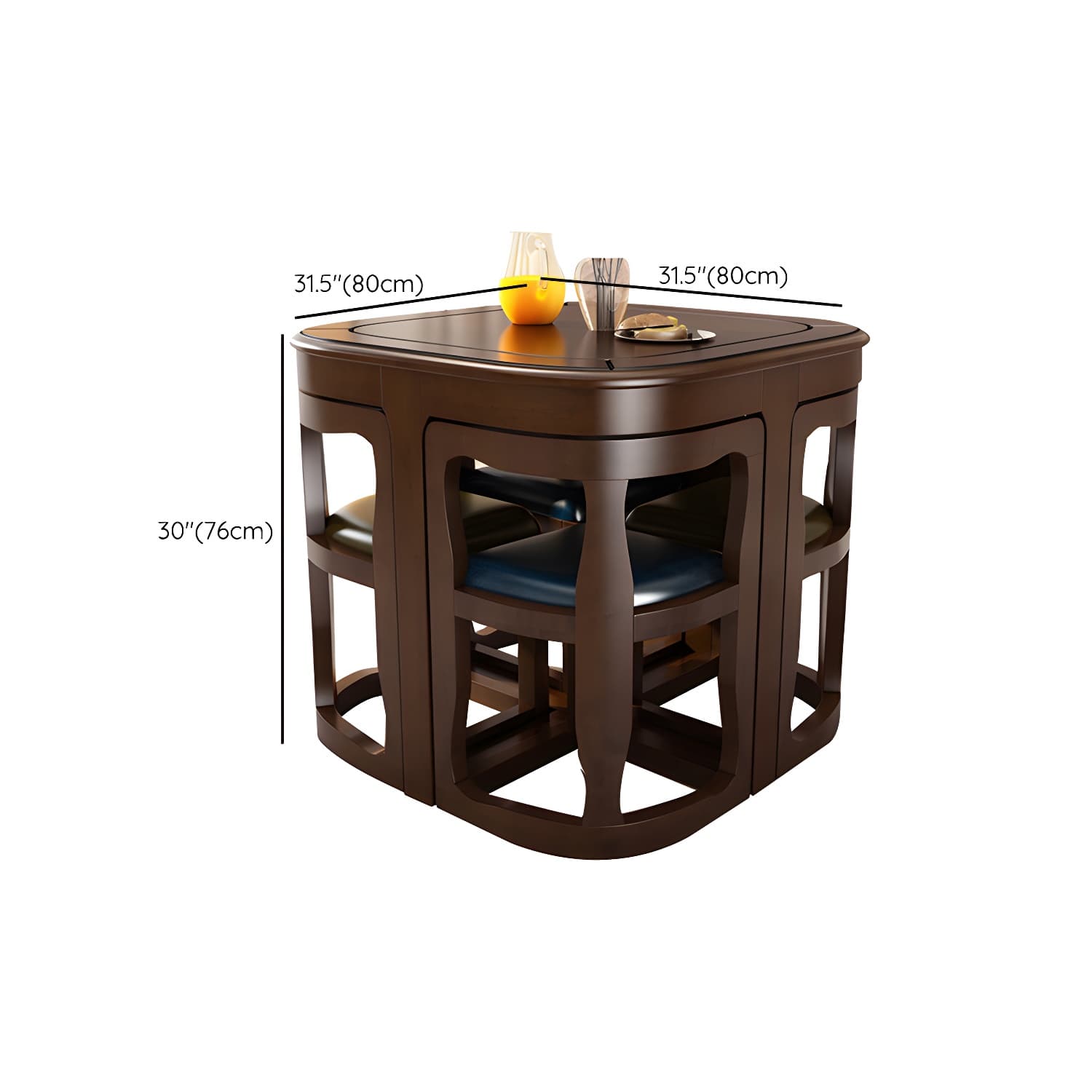 Modern Wood Dining Set in Medium Brown - Table and Chairs with Solid Wood Features thumbnail 11