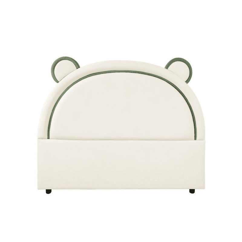 Modish Timber Panel Headboard with No Distressing, Arched Shape for Twin XL/King/Queen Bed, Featuring Sponge Upholstery and Standard Height thumbnail 1