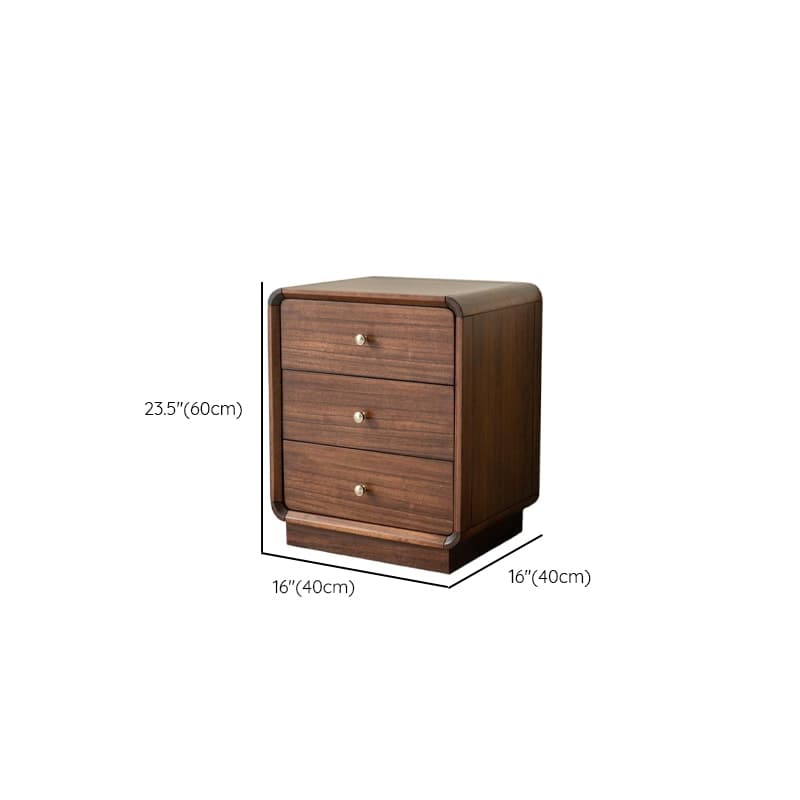 Cocoa Stylish Drawer Storage Nightstand with Walnut Countertop thumbnail 12