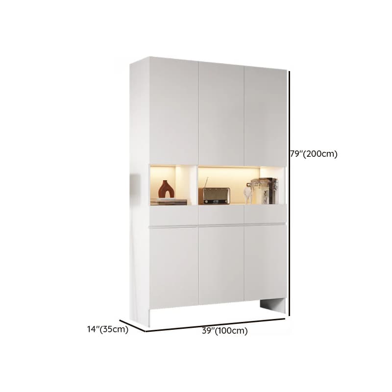 Trendy Rectangle Accent Cabinet with Hutch, Changeable Shelf, Groove Handles, Multi-Color Top, and Soft Close Drawer thumbnail 23