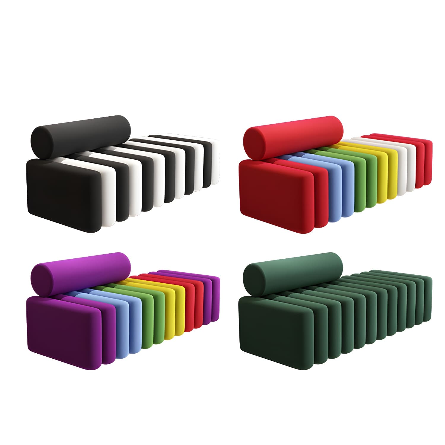 Velvet Contemporary Standard Sofa Armless Sofa for Living Room, Apartment thumbnail 17