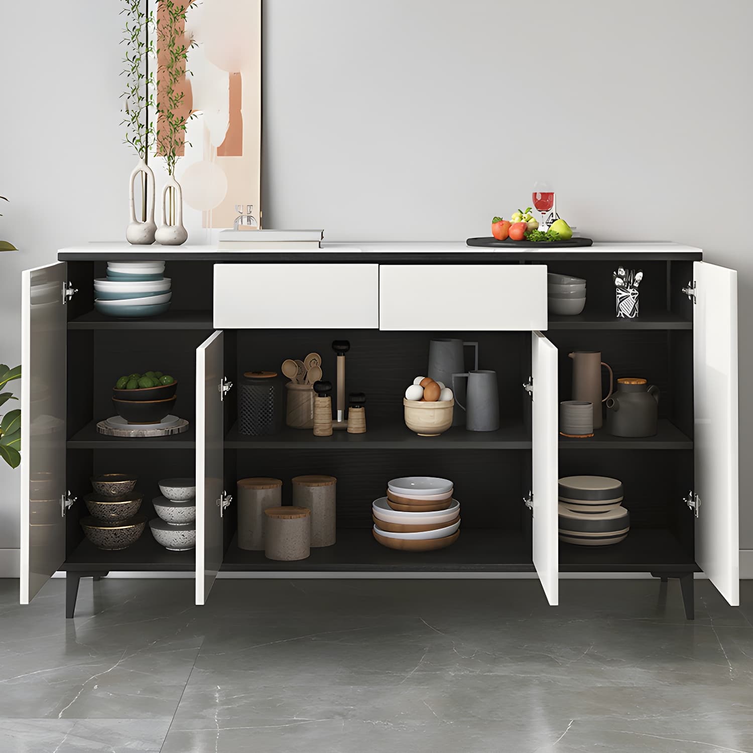 Contemporary Sideboard Cabinet with Drawer and Door for Living Room thumbnail 14
