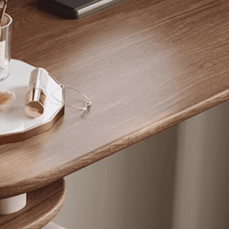 Modish Large Vanity Set/Makeup Vanity with Laminate Table Top, White Finish, 3 Drawers, Mirror Lights, and Scalable Design thumbnail 8