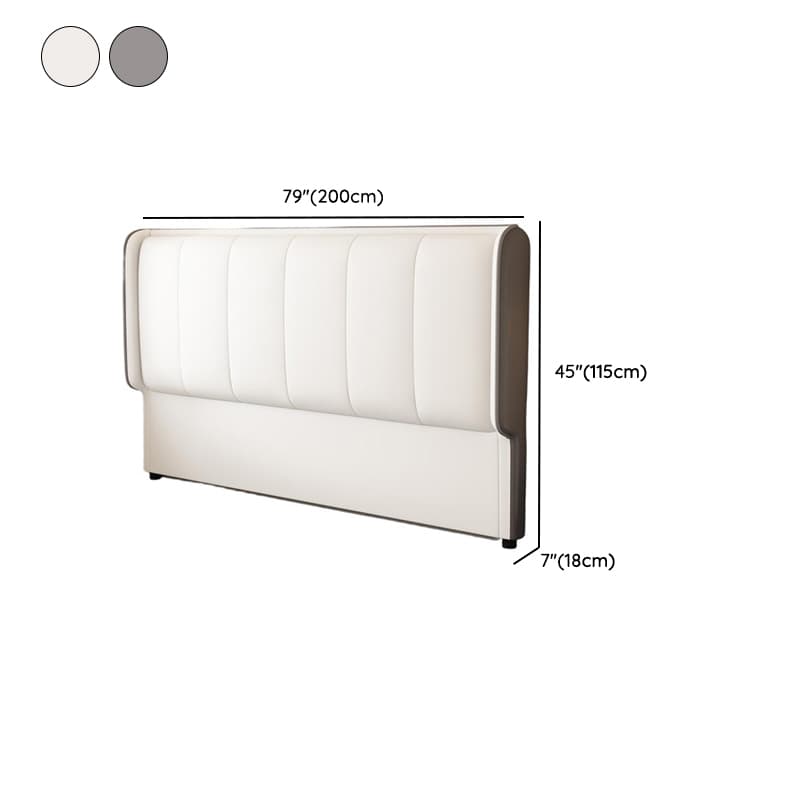 Trendy Panel/Wingback Headboard in Natural Wood with No Distressing, Rectangle Shape for King/Queen/Full Bed, Sponge Upholstery Fill, Standard Height thumbnail 11