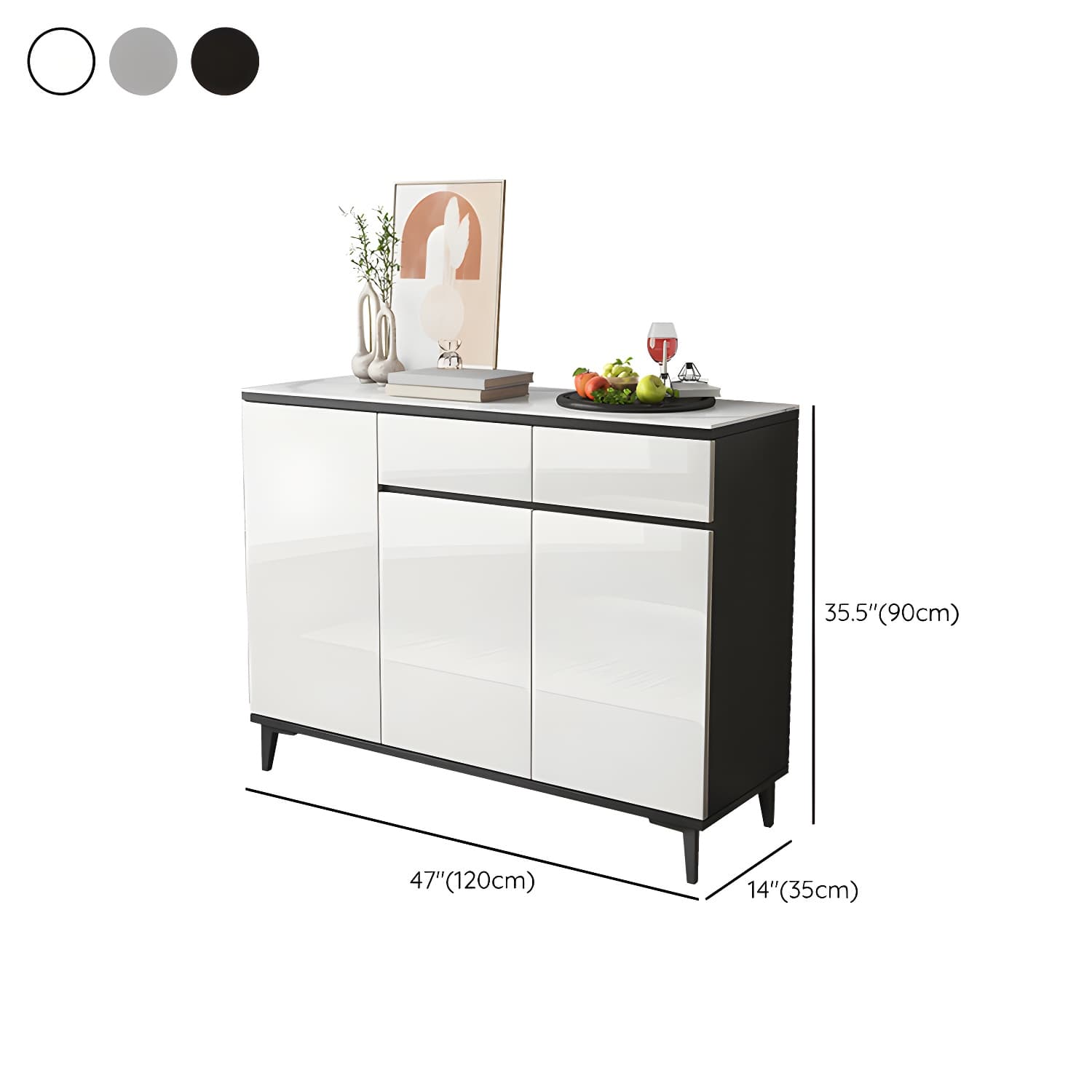 Contemporary Sideboard Cabinet with Drawer and Door for Living Room thumbnail 20