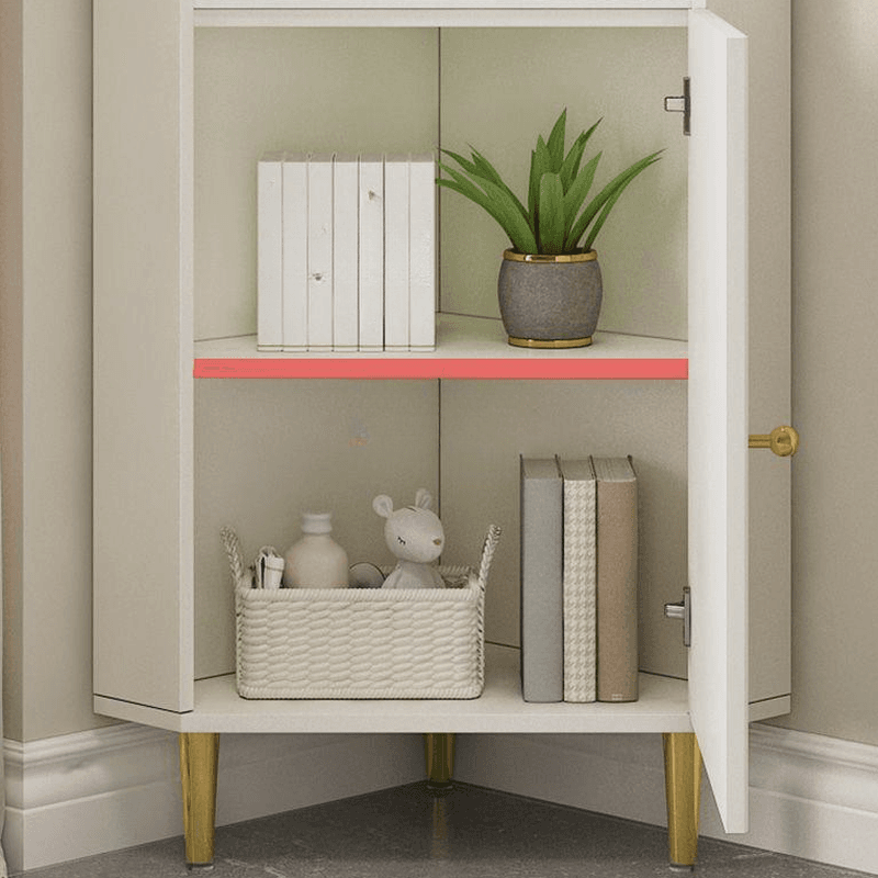 Grey/Beige Engineered Wood Utility Cabinet with Illuminating in a Modern Style thumbnail 15