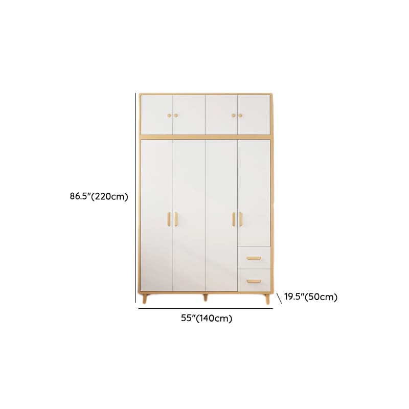 Natural Finish Self-supporting 2-Drawer Wardrobe in Solid and Manufactured Wood thumbnail 20