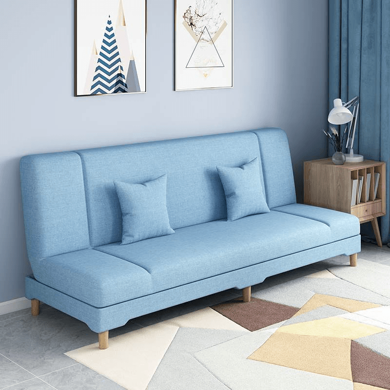 Contemporary Modern Grey/Azure/Emerald Green Sleeper, Solid Color, 3-Seater with 2 Pillows thumbnail 13