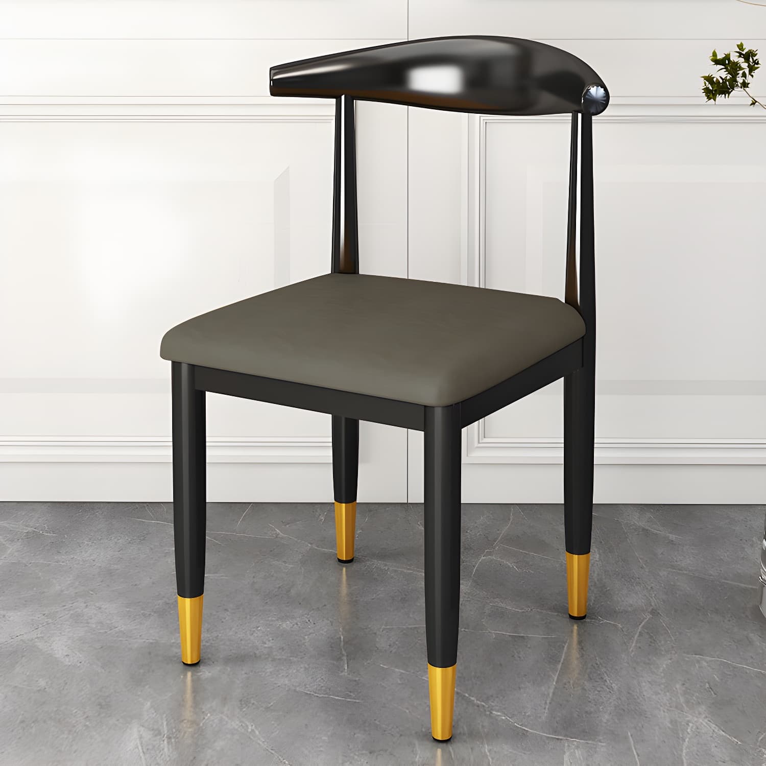 Indoor Open Back Dining Chair Industrial Upholstered Armless Chair thumbnail 27