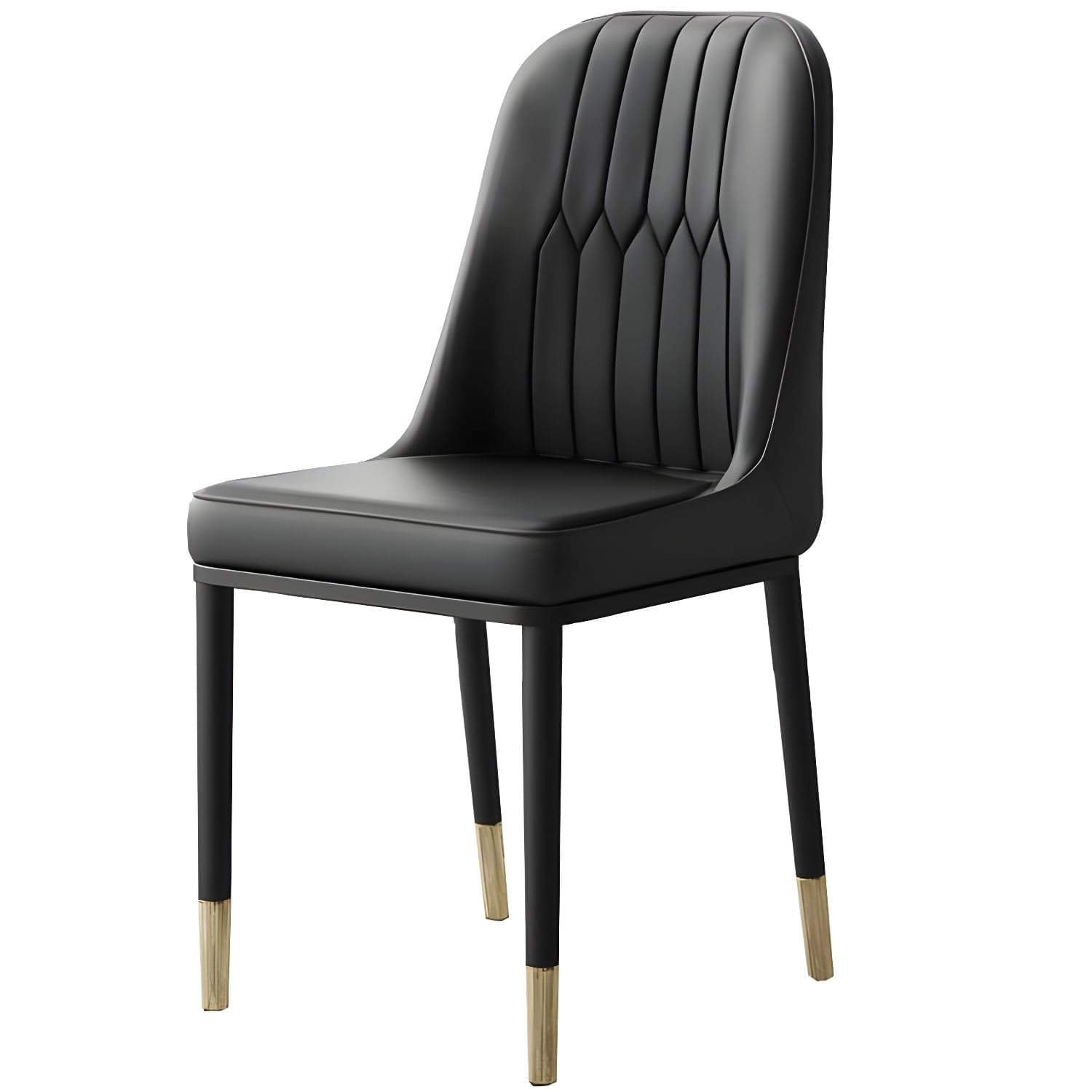 Metal Base Indoor Chair 18'' Wide Parsons Leather Chair for Restaurant thumbnail 1