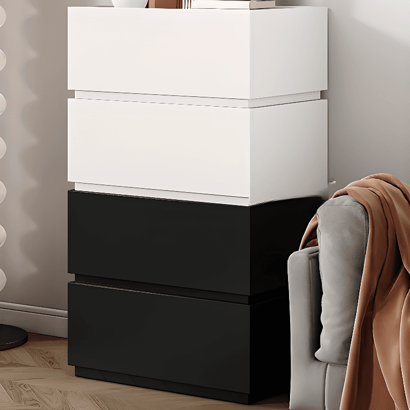 Trendy Rectangle Utility Cabinet with Manufactured Wood Countertop, Ink/White Top, and Soft Close Drawer thumbnail 2