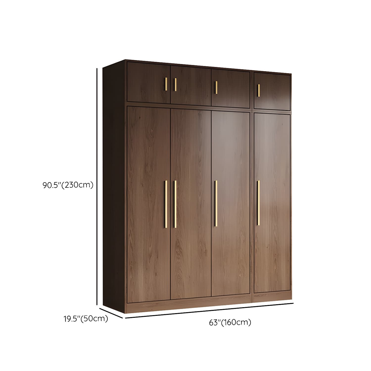 Wood Grain Design Armoires & Wardrobes with Soft Close Door and Storage Space thumbnail 30