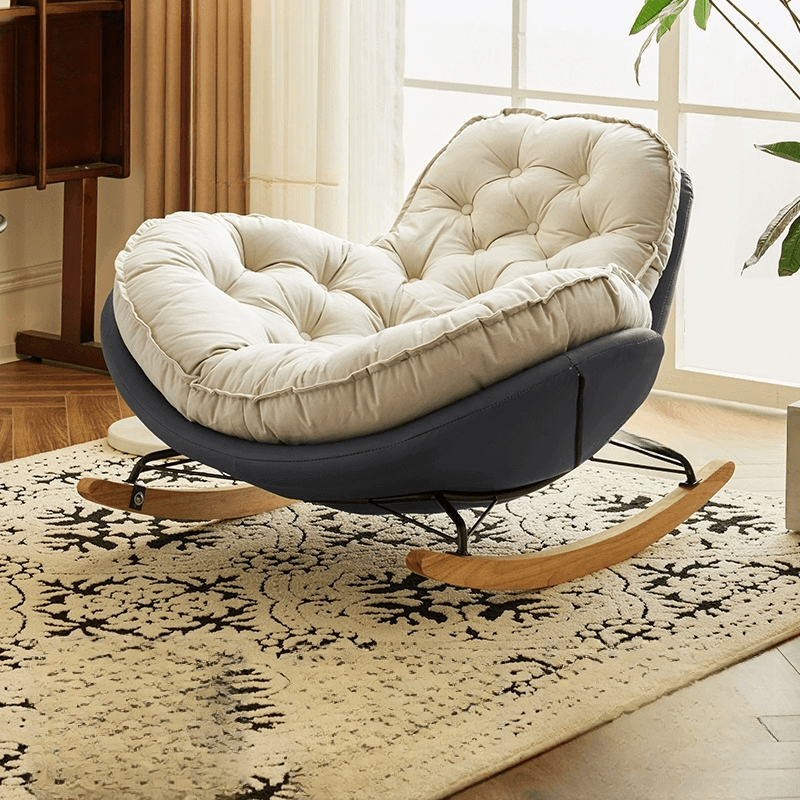 Simple Scratch-tolerant Upholstered Porch Rocker: Padded thumbnail 4