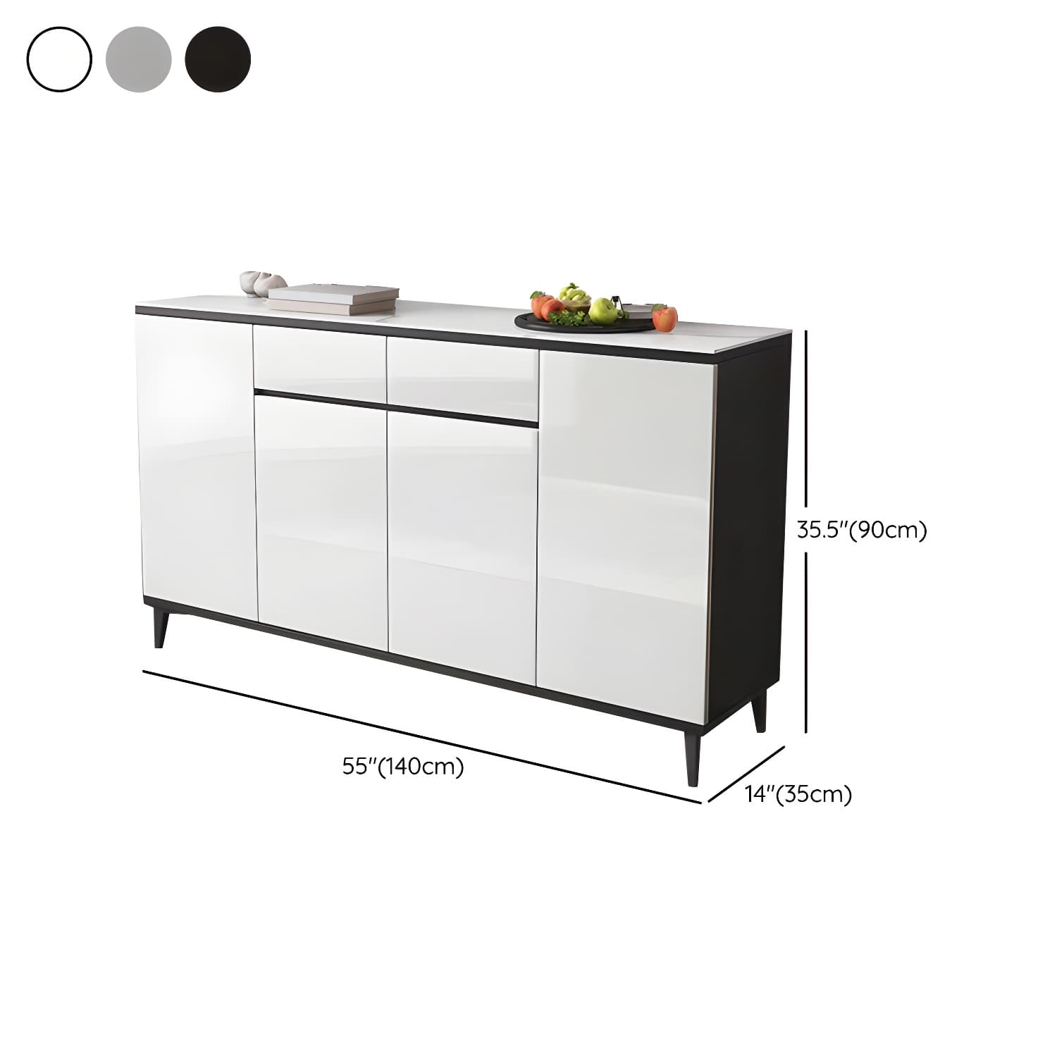 Contemporary Sideboard Cabinet with Drawer and Door for Living Room thumbnail 21