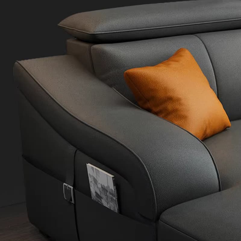 L-Shape Left Sofa Chaise for 5-seater with Sloped Arms in a Trendy Style thumbnail 15