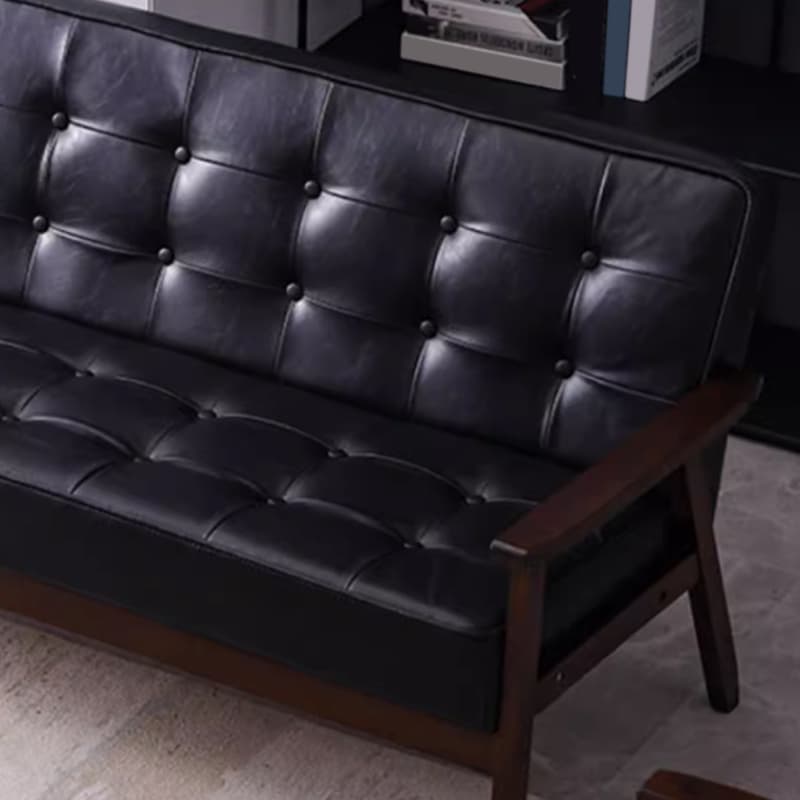 Modern Wood Frame Tufted Back Sofa with Cotton Seat Sleek and Stylish Seating thumbnail 17