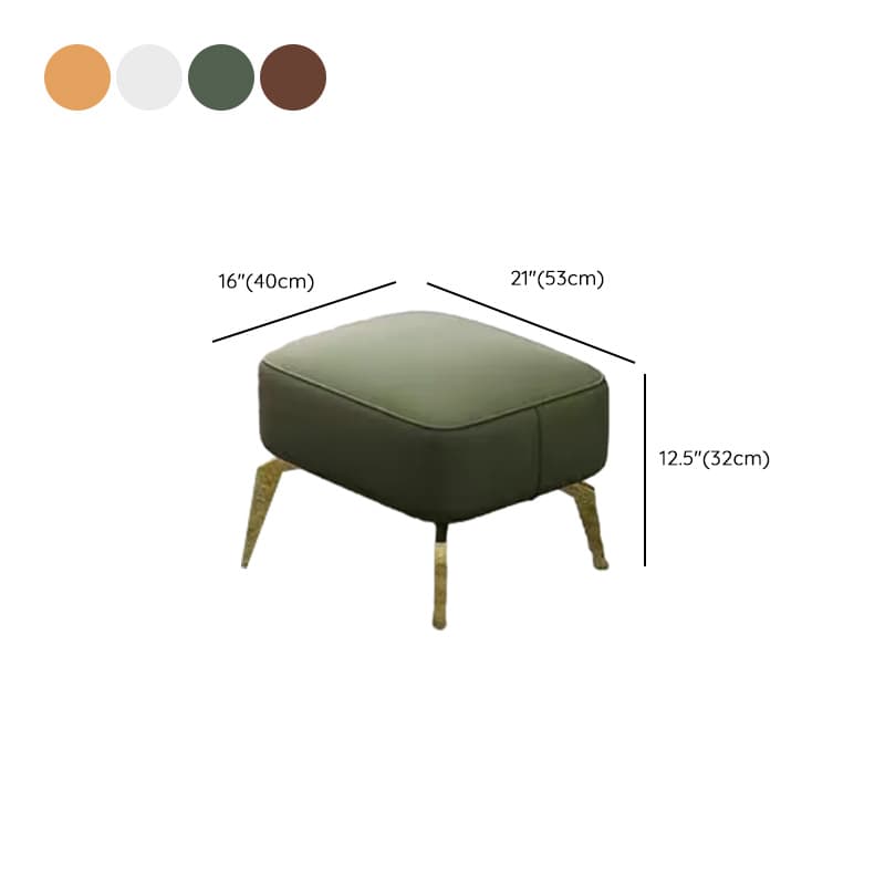 2 Piece Set Simplistic Lime Green/Auburn/Apricot Color Scratch-defiant Upholstered Rocking Accent Chair with Track Arm & Footstool thumbnail 13
