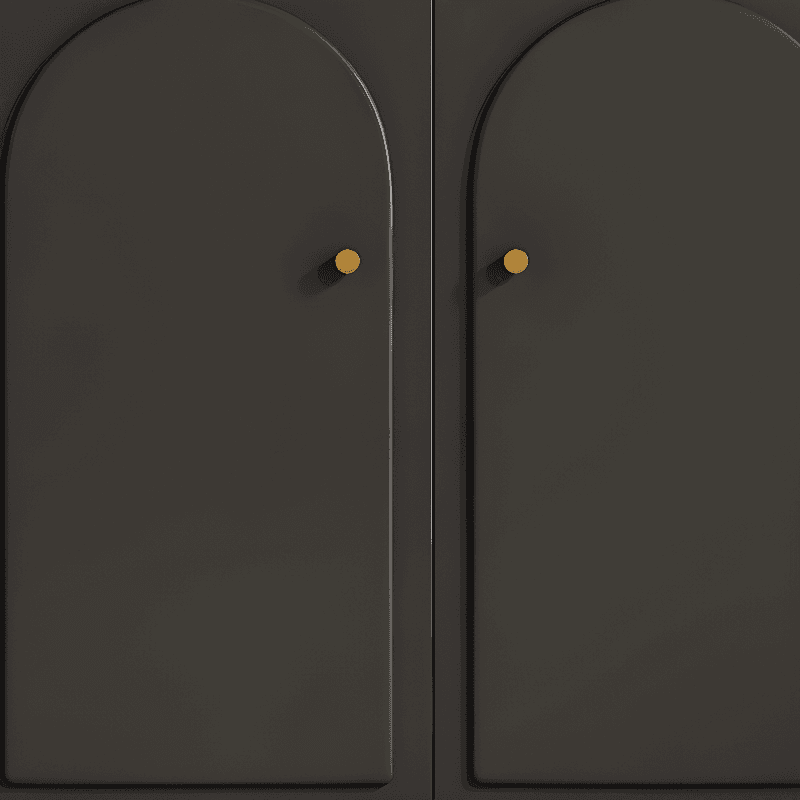 Midnight Black Modern Sideboard with 3 Drawers, Standard Size, 1 Shelf, Larder Storage, and 2 Doors thumbnail 5