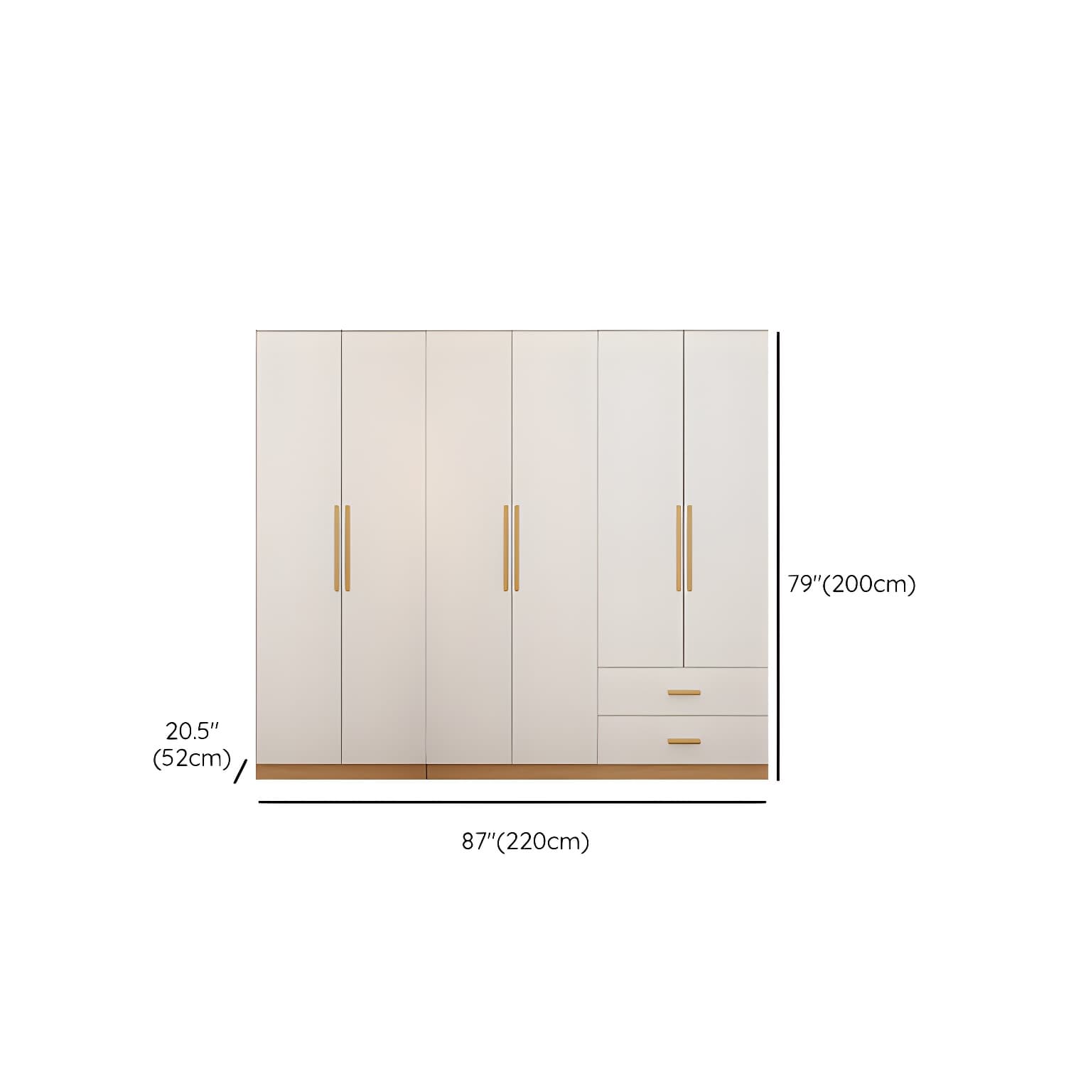Contemporary Style Wardrobe Wooden Bedroom Closet with Hinged Door thumbnail 20